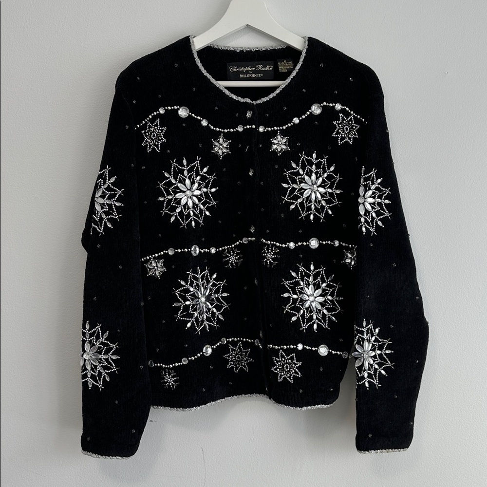 Vintage Christopher Radko Embellished Jacket Ramie/Cotton Medium - Picture 5 of 9